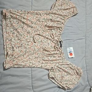 Floral Puff Sleeve Blouse